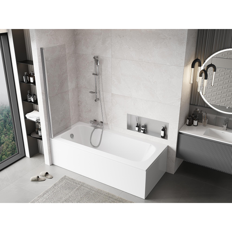 Mexen Mist sprchová zástěna 1-křídlová 50 x 150 cm, transparentní, chrom - 8A9-050-001-01-00