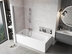 Mexen Mist vanová zástěna 1-křídlová 70 x 150 cm, transparentní, chrom - 8A9-070-001-01-00