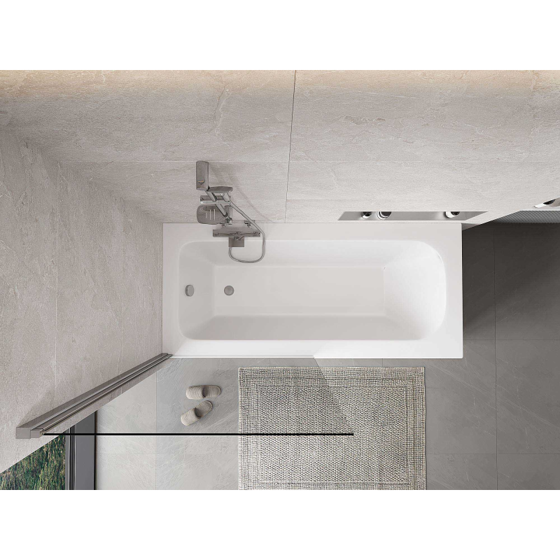 Mexen Mist vanová zástěna 1-křídlová 90 x 150 cm, transparentní, chrom - 8A9-090-001-01-00