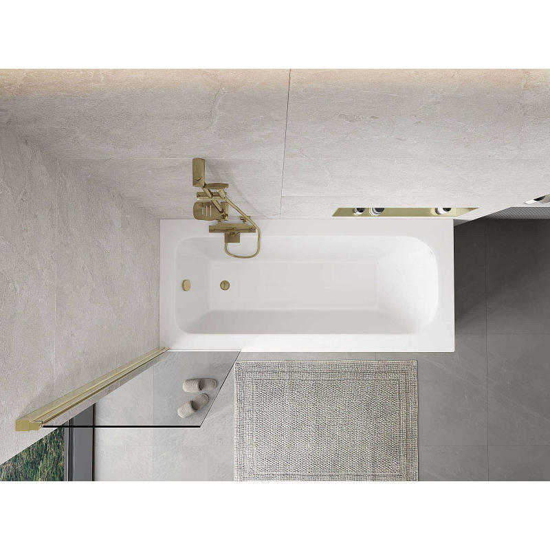 Mexen Mist sprchová závěsová stěna 1-dílná 50 x 150 cm, transparentní, zlatá - 8A9-050-001-50-00