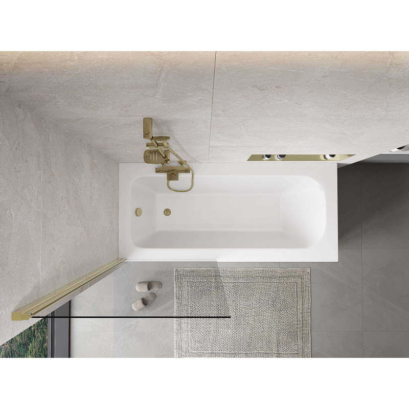 Mexen Mist sprchová zástěna 1-křídlová 80 x 150 cm, transparentní, zlatá - 8A9-080-001-50-00