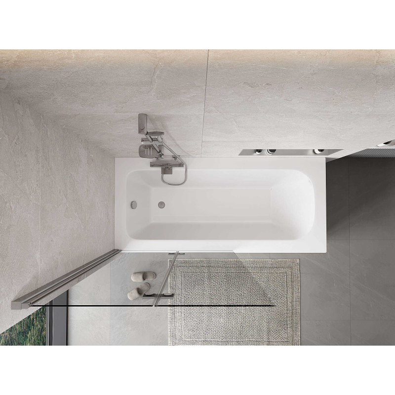 Mexen Mist vanová zástěna dvoukřídlá levá 100 x 150 cm, transparentní, chrom - 8A9-100-002-01-00-L