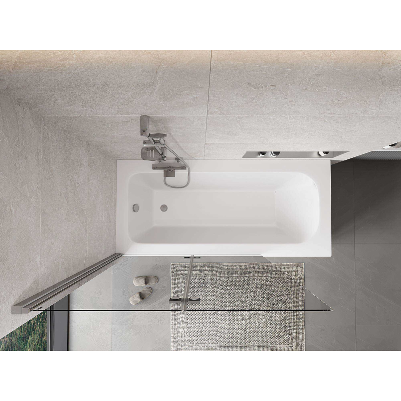 Mexen Mist vana paravan 2-křídlové levé 120 x 150 cm, průhledné, chrom - 8A9-120-002-01-00-L