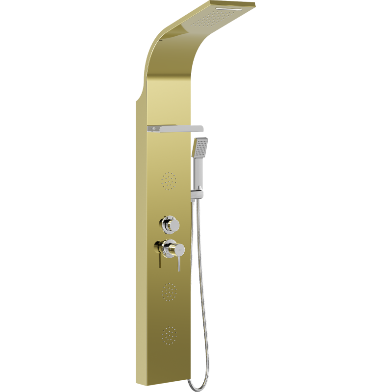 Mexen Borg sprchový panel, zlatý - 7615-03-50