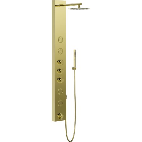 Mexen Ivo sprchový panel s výtokem, zlatý - 7608-03-50