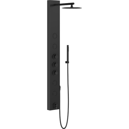 Mexen Ivo sprchový panel s výlevkou, černý - 7608-03-70