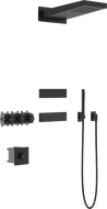 Mexen Fall podomítková sprchová sada, černá - 7602-04-70