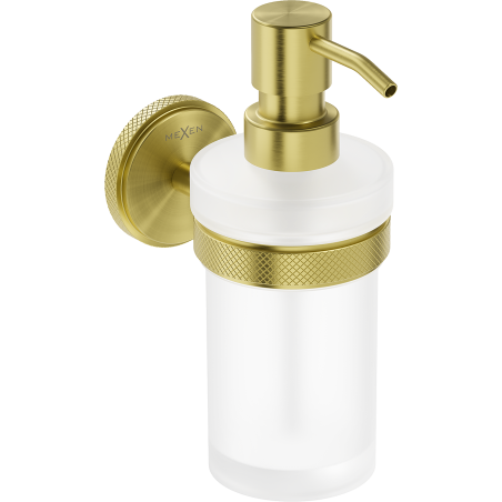 Mexen Gravo dávkovač mýdla, kartáčované zlaté - 70A93058-55