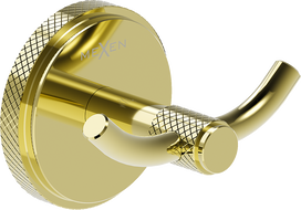 Mexen Gravo dvojitý háček na ručník, zlatý - 70A93012-50