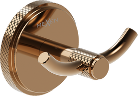 Mexen Gravo dvojitý háček na ručník, růžové zlato - 70A93012-60