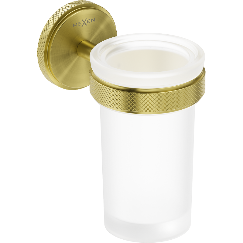 Mexen Gravo kelímek na kartáčky, zlatý kartáčovaný - 70A93051-55