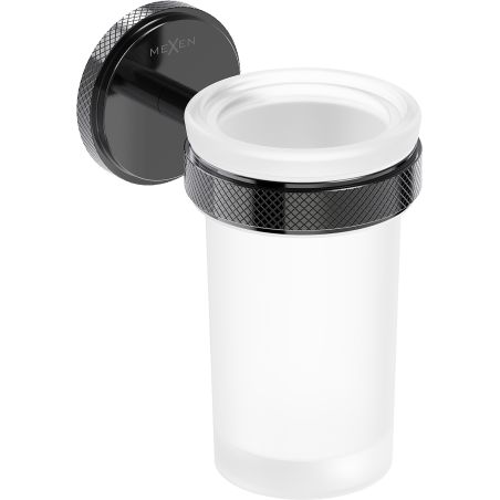 Mexen Gravo pohárek na kartáčky, černý chrom - 70A93051-73