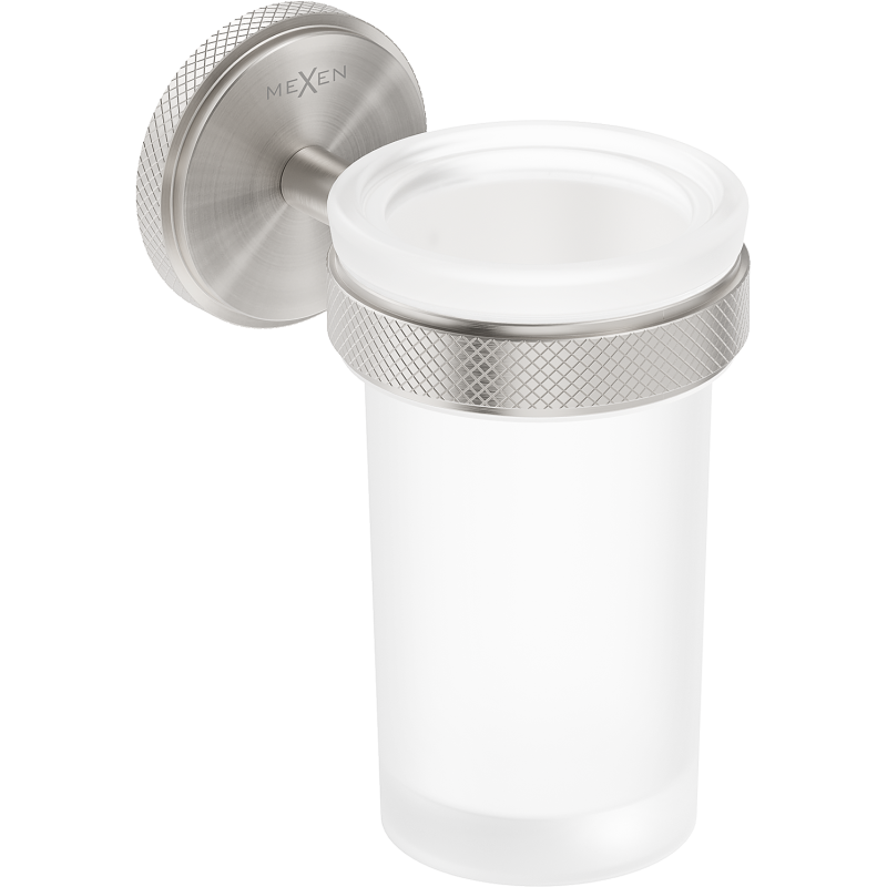 Mexen Gravo kelímek na kartáčky na zuby, kartáčovaný nikl - 70A93051-97