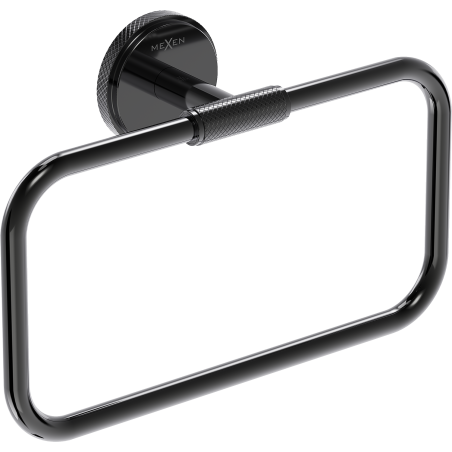 Mexen Gravo věšák na ručník, černý chrom - 70A93031-73
