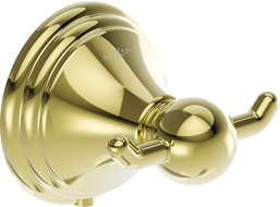 Mexen Lusso dvojitý háček na ručník, zlatý - 70A16812-50