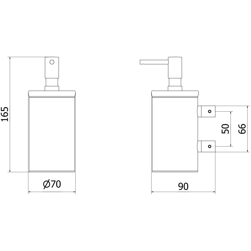 Mexen Loop dávkovač na mýdlo, zlatý kartáčovaný - 70A71058-55