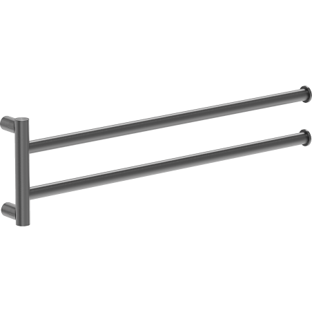 Mexen Loop dvojitý otočný držák na ručník, kartáčovaný gun gray - 70A71049-66