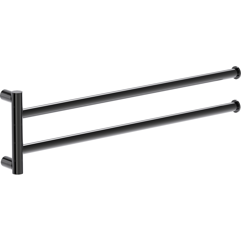 Mexen Loop dvojitý otočný věšák na ručník, černý chrom - 70A71049-73