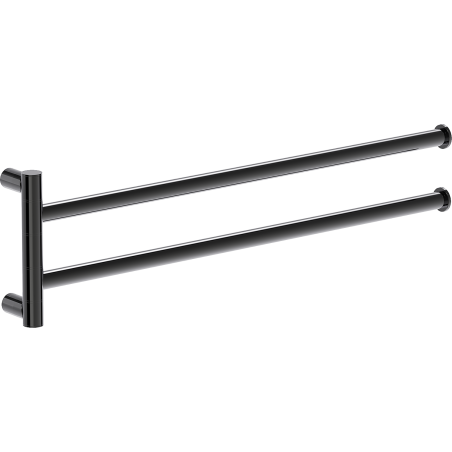 Mexen Loop dvojitý otočný věšák na ručník, černý chrom - 70A71049-73