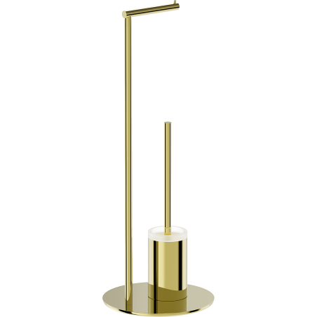 Mexen Loop stojící toaletní kartáč s držákem na papír, zlatý - 70A71095-50