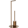 Mexen Loop stojící toaletní kartáč s držákem na papír, růžové zlato - 70A71095-60