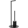 Mexen Loop stojící toaleta se štětkou a držákem na papír, černá - 70A71095-70
