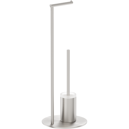 Mexen Loop stojící toaletní kartáč s držákem na papír, kartáčovaný nikl - 70A71095-97