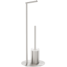 Mexen Loop stojící toaletní kartáč s držákem na papír, kartáčovaný nikl - 70A71095-97