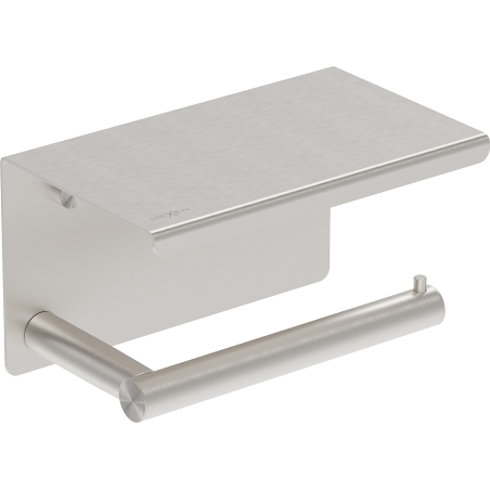 Mexen Loop držák na toaletní papír s poličkou, kartáčovaný nikl - 70A71022-97