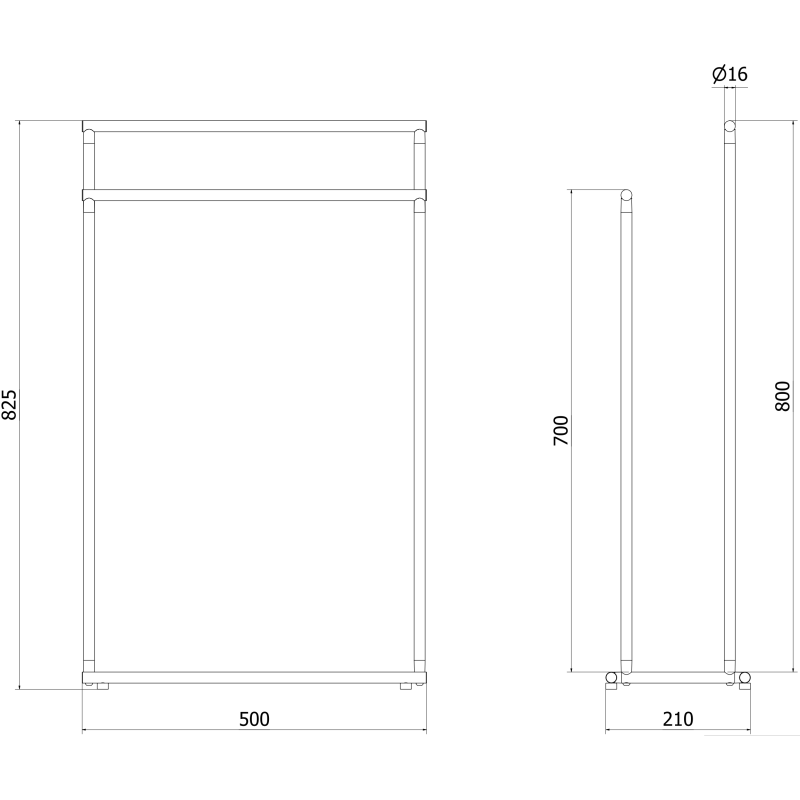 Mexen Loop stojací věšák na ručník, růžové zlato - 70A71098-60