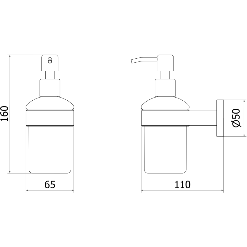 Mexen Ovio dávkovač mýdla, kartáčovaný nikl - 70A19558-97