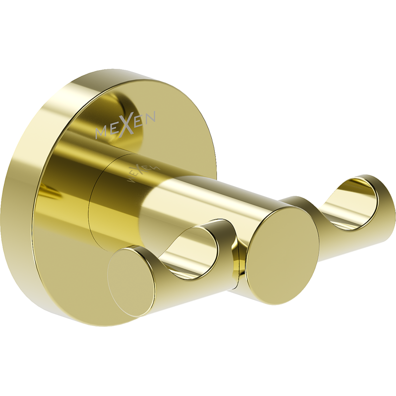 Mexen Ovio dvojitý háček na ručník, zlatý - 70A19512-50