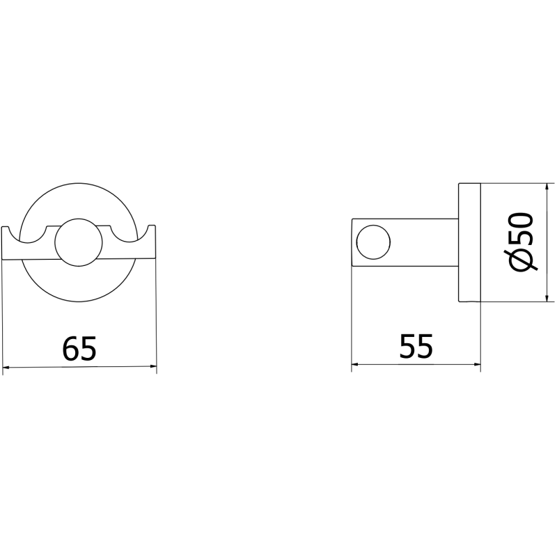 Mexen Ovio dvojitý háček na ručník, kartáčovaná měď - 70A19512-65