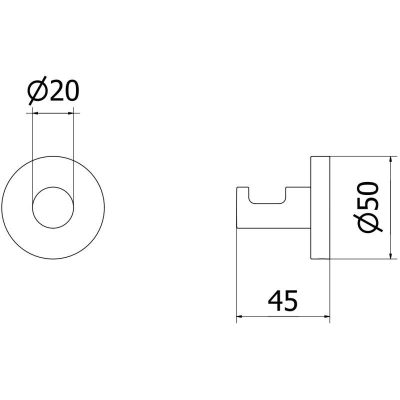 Mexen Ovio háček na ručník, chrom - 70A19511-00