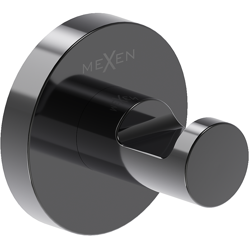 Mexen Ovio háček na ručník, černý chrom - 70A19511-73