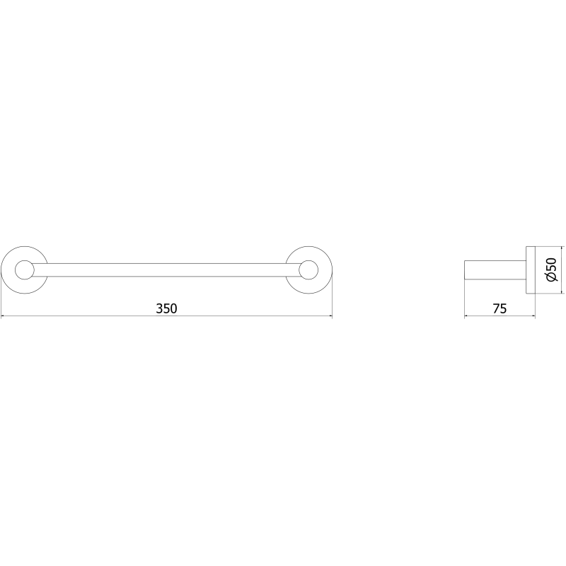 Mexen Ovio věšák na ručník, černý - 70A19541-70