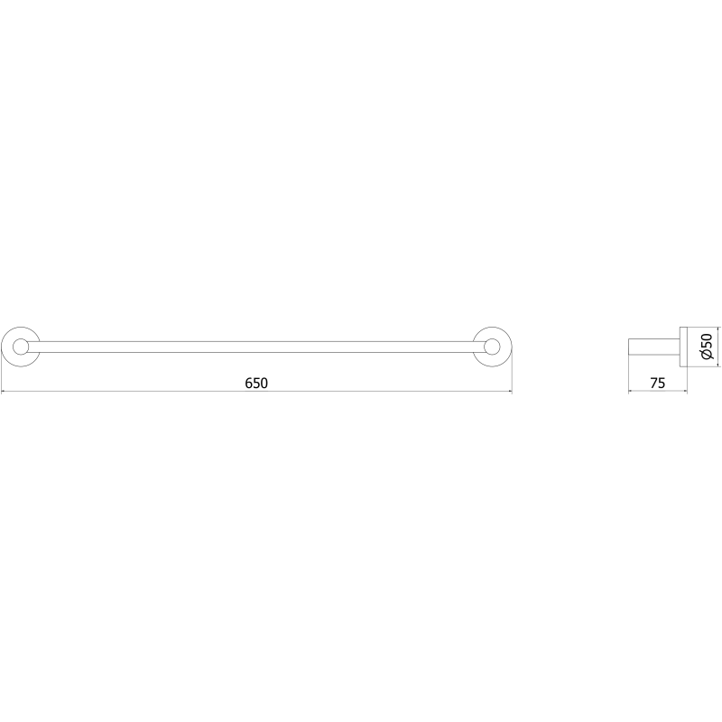 Mexen Ovio držák na ručník, kartáčovaná měď - 70A19545-65