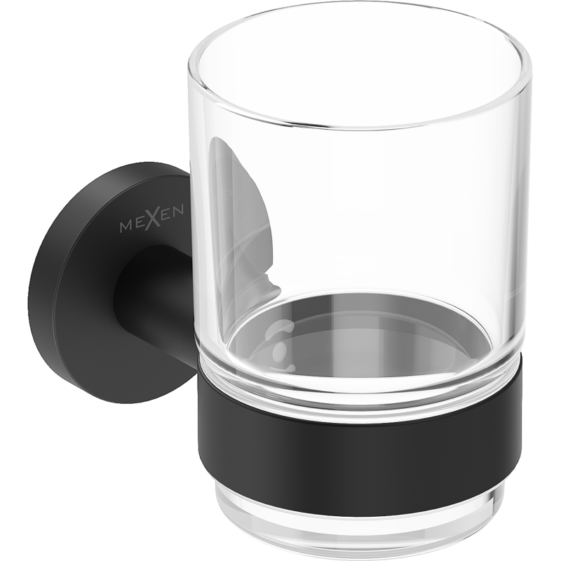 Mexen Ovio kelímek na kartáčky, černý - 70A19551-70