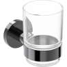 Mexen Ovio pohárek na kartáčky, černý chrom - 70A19551-73