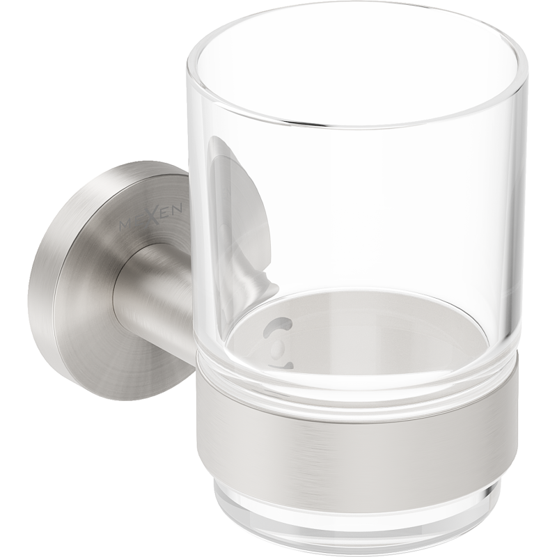 Mexen Ovio kelímek na kartáčky, kartáčovaný nikl - 70A19551-97