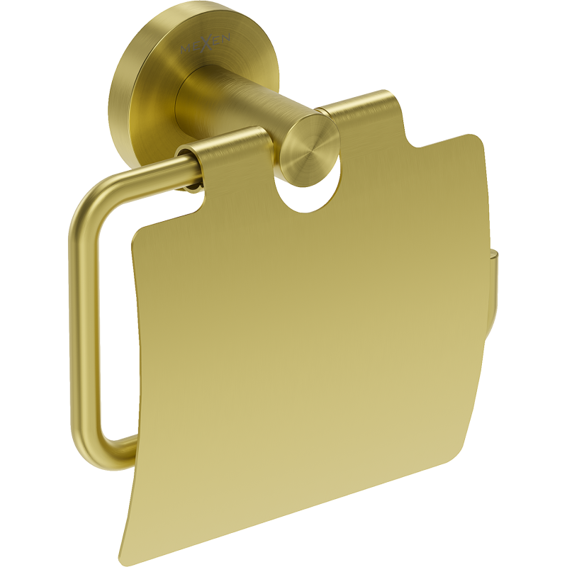 Mexen Ovio držák toaletního papíru, kartáčovaný zlatý - 70A19521-55