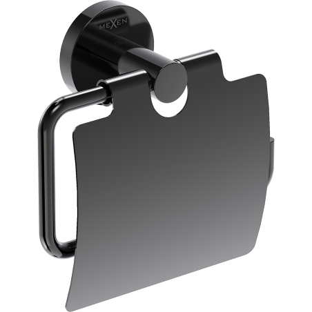 Mexen Ovio držák na toaletní papír, černý chrom - 70A19521-73