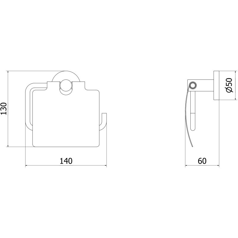Mexen Ovio držák na toaletní papír, kartáčovaný nikl - 70A19521-97
