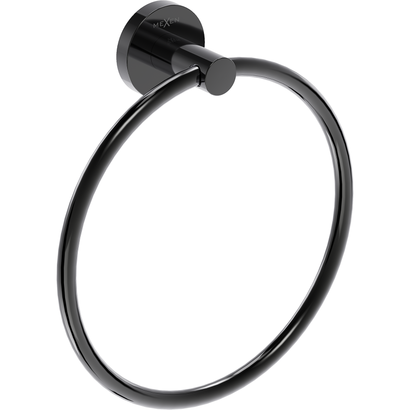 Mexen Ovio věšák na ručník, černý chrom - 70A19531-73