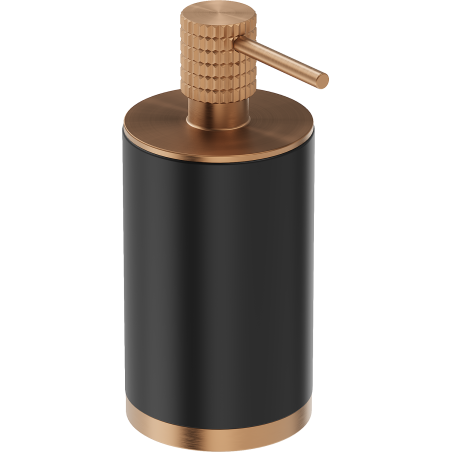 Mexen Triv stojan na mýdlo, černý/kartáčovaná měď - 70A33059-65B