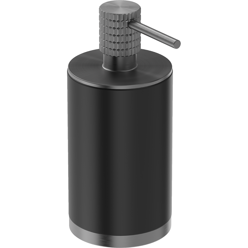Mexen Triv stojací dávkovač mýdla, černý/kartáčovaný gun gray - 70A33059-66B