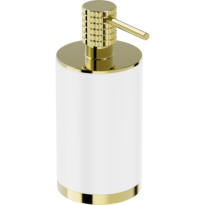 Mexen Triv stojanový dávkovač mýdla, bílý/zlatý - 70A33059-50W