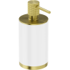 Mexen Triv stojanový dávkovač mýdla, bílý/zlatý kartáčovaný - 70A33059-55W