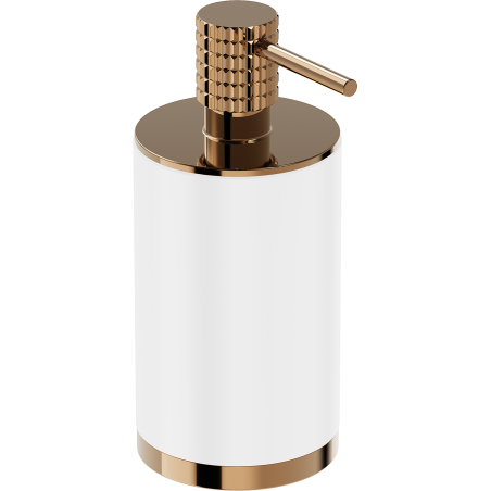 Mexen Triv stojánkový dávkovač na mýdlo, bílý/růžové zlato - 70A33059-60W
