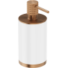 Mexen Triv stojánkový dávkovač mýdla, bílý/kartáčovaná měď - 70A33059-65W